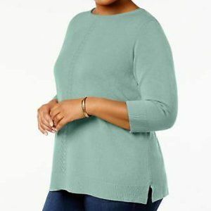Karen Scott Plus Lux Soft Roll Neck Sweater
